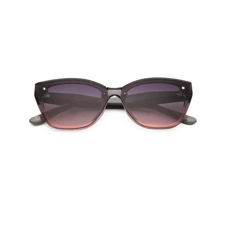 Miron | Gradient Grey - Pink Large Full Rim Cateye Sunglasses for Women [UV-protected]