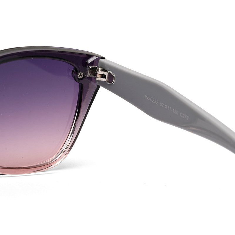 Miron | Gradient Grey - Pink Large Full Rim Cateye Sunglasses for Women [UV-protected]