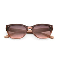 Miron | Transparent Gradient Brown Large Full Rim Cateye Sunglasses for Women [UV-protected]