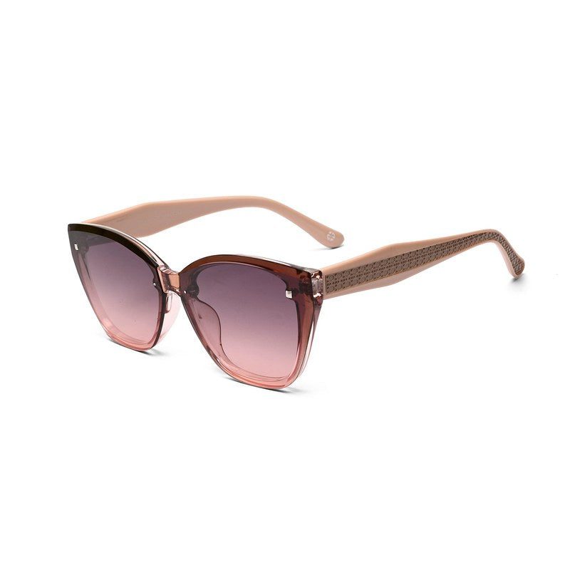 Miron Transparent Gradient Brown Large Full Rim Cateye Sunglasses for Women — Hashtag Eyewears