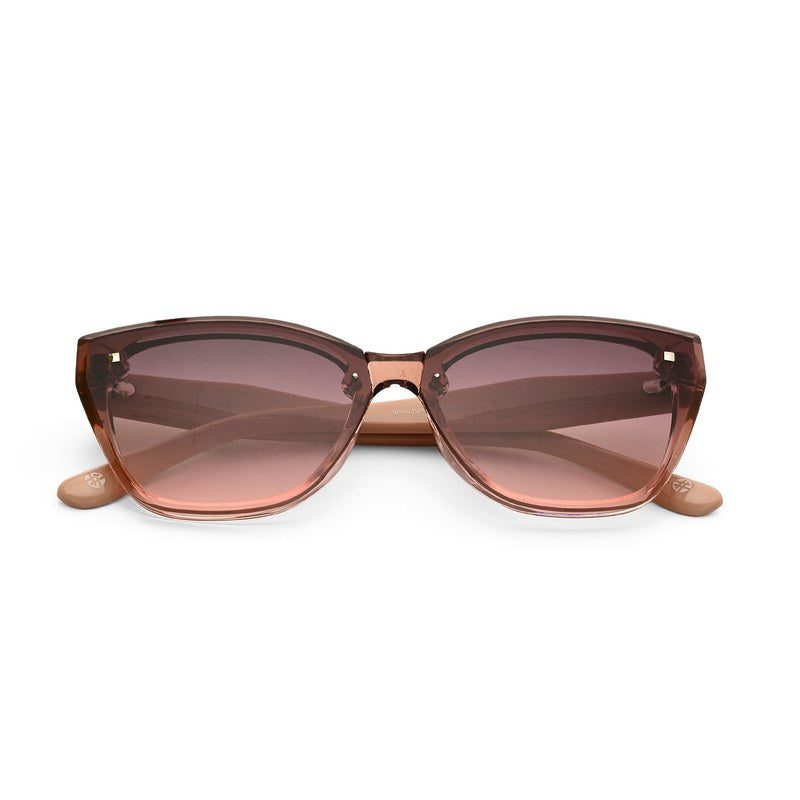 Miron | Transparent Gradient Brown Large Full Rim Cateye Sunglasses for Women [UV-protected]