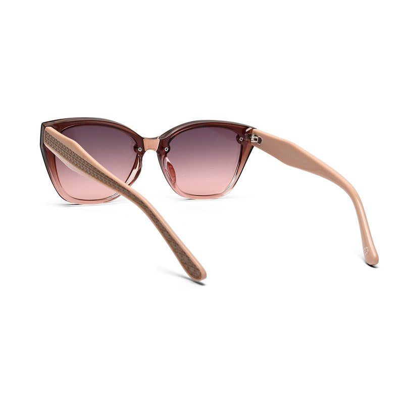 Miron | Transparent Gradient Brown Large Full Rim Cateye Sunglasses for Women [UV-protected]
