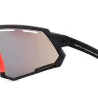 Myrion | Black Medium Full Rim Shield Sports Sunglasses for Men & Women [UV-protected]