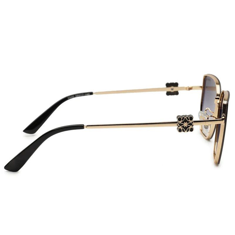 Nebular Gradient Black Medium Full Rim Rectangle Sunglasses for Women — Hashtag Eyewears