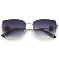 Nebular Gradient Black Medium Full Rim Rectangle Sunglasses for Women — Hashtag Eyewears