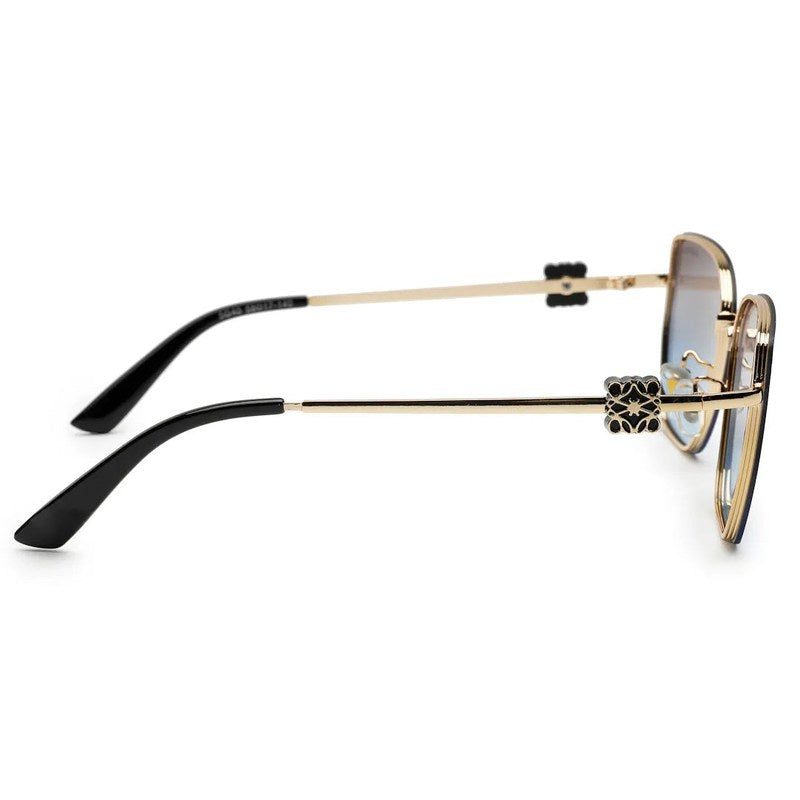 Nebular | Gradient Brown & Blue Medium Full Rim Rectangle Sunglasses for Women [UV-protected]
