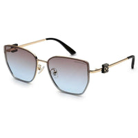 Nebular Gradient Brown & Blue Medium Full Rim Rectangle Sunglasses for Women — Hashtag Eyewears