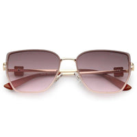 Nebular Gradient Brown & Pink Medium Full Rim Rectangle Sunglasses for Women — Hashtag Eyewears