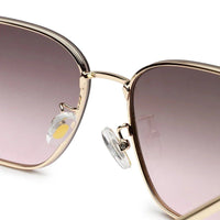 Nebular Gradient Brown & Pink Medium Full Rim Rectangle Sunglasses for Women — Hashtag Eyewears