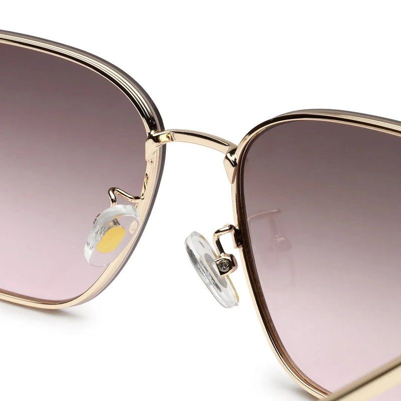 Nebular | Gradient Brown & Pink Medium Full Rim Rectangle Sunglasses for Women [UV-protected]