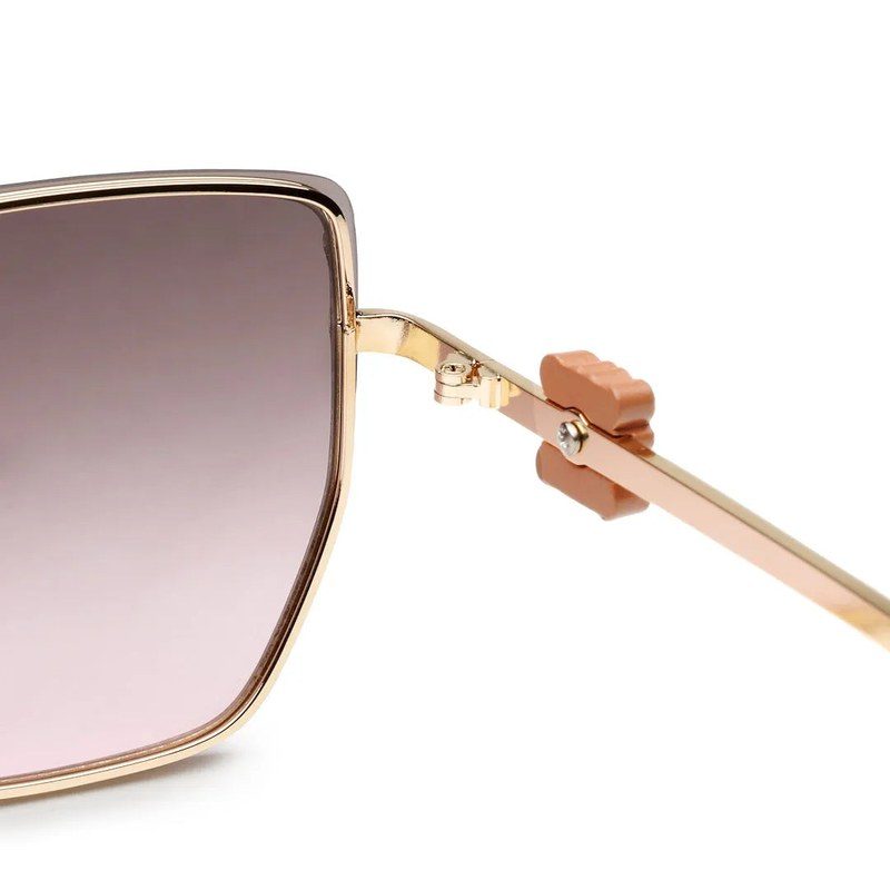 Nebular | Gradient Brown & Pink Medium Full Rim Rectangle Sunglasses for Women [UV-protected]