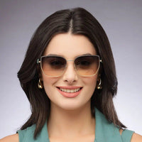 Nebular Gradient Green Medium Full Rim Rectangle Sunglasses for Women — Hashtag Eyewears