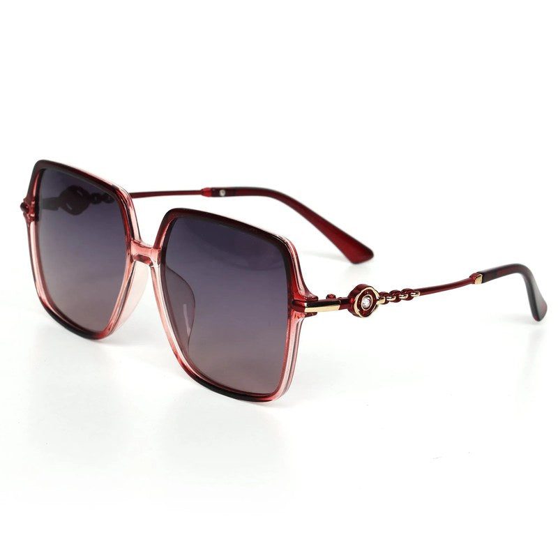 Nebulis Red Gradient Large Full Rim Square Sunglasses for Women — Hashtag Eyewears