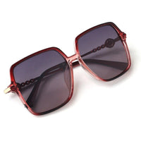 Nebulis Red Gradient Large Full Rim Square Sunglasses for Women — Hashtag Eyewears