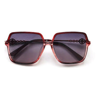 Nebulis Red Gradient Large Full Rim Square Sunglasses for Women — Hashtag Eyewears