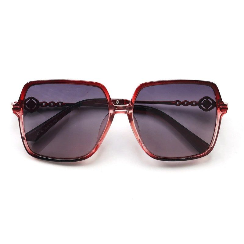 Nebulis Red Gradient Large Full Rim Square Sunglasses for Women — Hashtag Eyewears