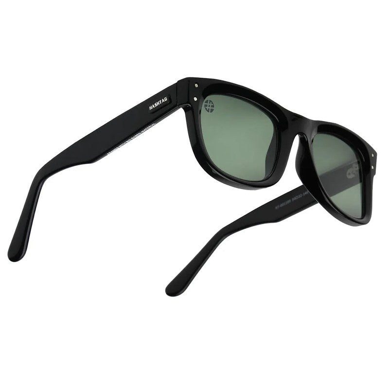 Nebulix Black Medium Full Rim Wayfarer Sunglasses for Men — Hashtag Eyewears