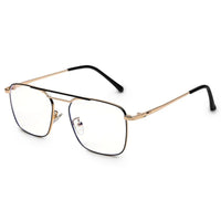 Neuron Black & Golden Medium Full Rim RECTANGLE Computer Glasses for Men & Women — Hashtag Eyewears