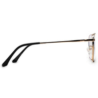 Neuron Black & Golden Medium Full Rim RECTANGLE Computer Glasses for Men & Women — Hashtag Eyewears