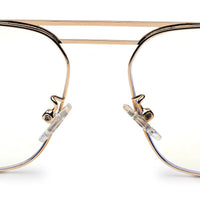Neuron Black & Golden Medium Full Rim RECTANGLE Computer Glasses for Men & Women — Hashtag Eyewears