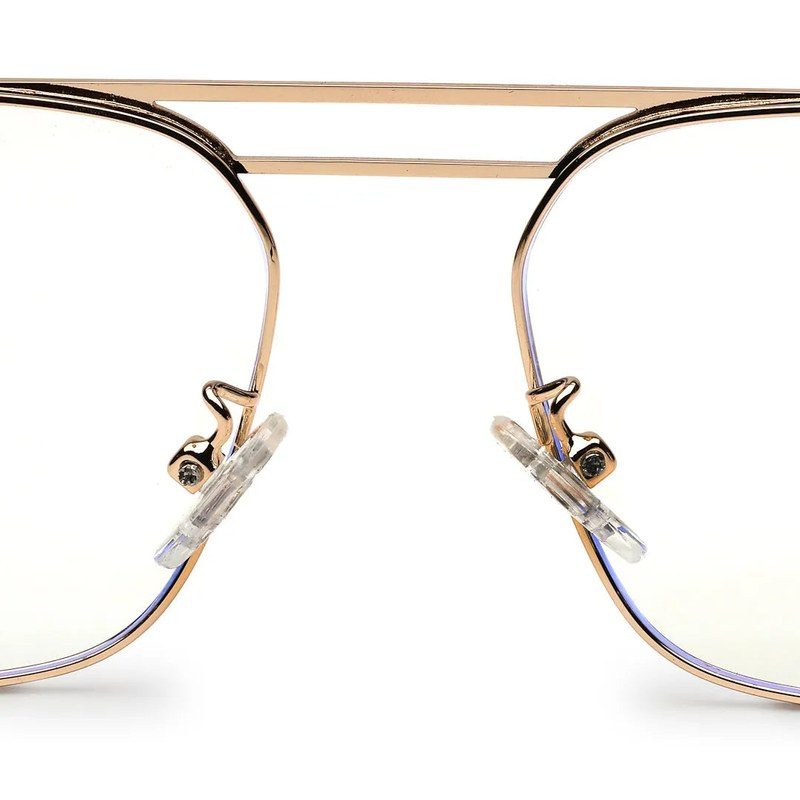 Neuron Black & Golden Medium Full Rim RECTANGLE Computer Glasses for Men & Women — Hashtag Eyewears