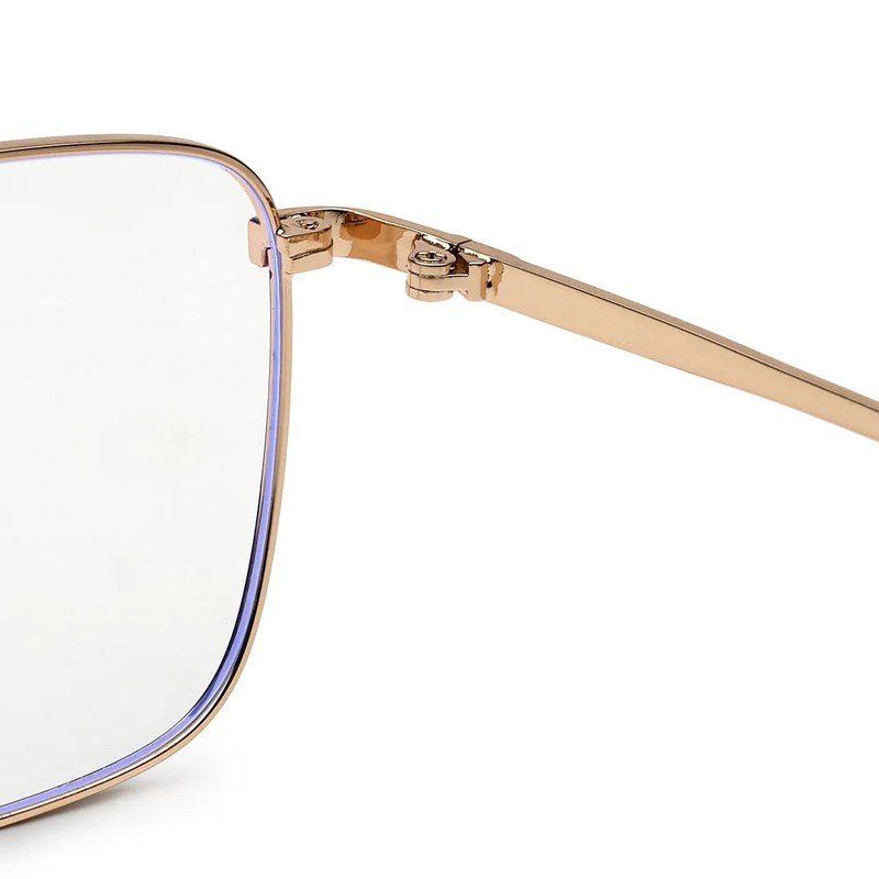 Neuron Black & Golden Medium Full Rim RECTANGLE Computer Glasses for Men & Women — Hashtag Eyewears