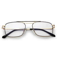 Neuron Black & Golden Medium Full Rim RECTANGLE Computer Glasses for Men & Women — Hashtag Eyewears