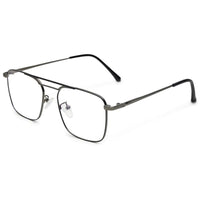 Neuron Black & Grey Medium Full Rim RECTANGLE Computer Glasses for Men & Women — Hashtag Eyewears