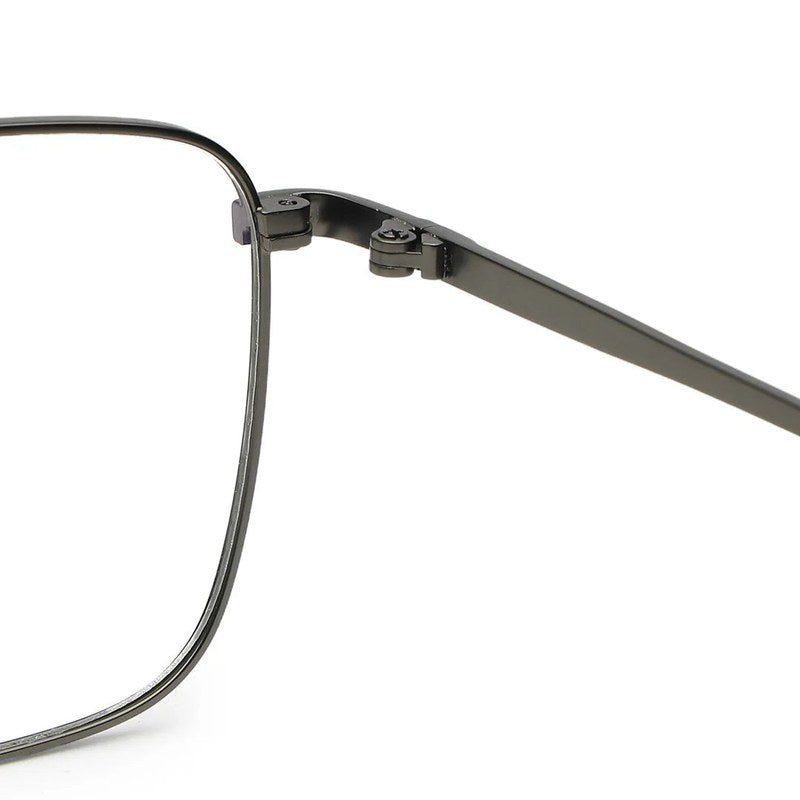 Neuron | Black & Grey Medium Full Rim RECTANGLE Computer Glasses for Men & Women [Blue Block]