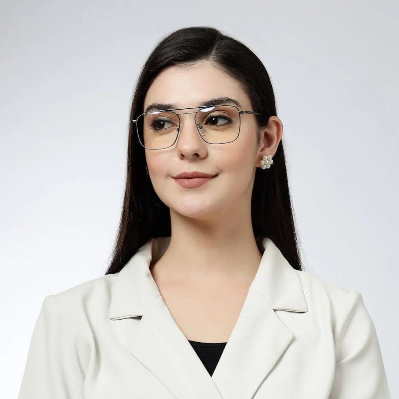 Neuron Black & Grey Medium Full Rim RECTANGLE Computer Glasses for Men & Women — Hashtag Eyewears