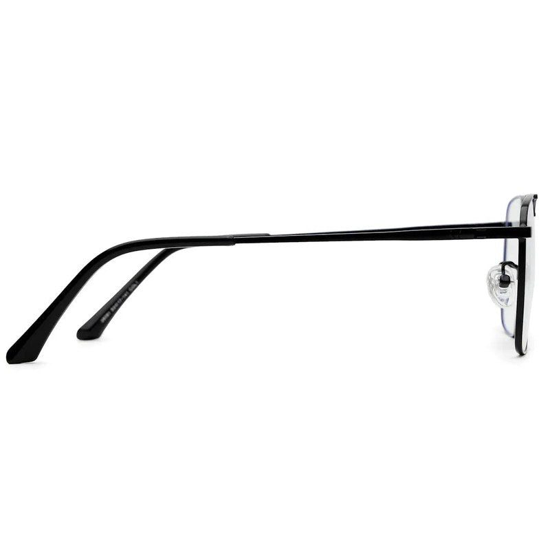 Neuron Black Medium Full Rim RECTANGLE Computer Glasses for Men & Women — Hashtag Eyewears