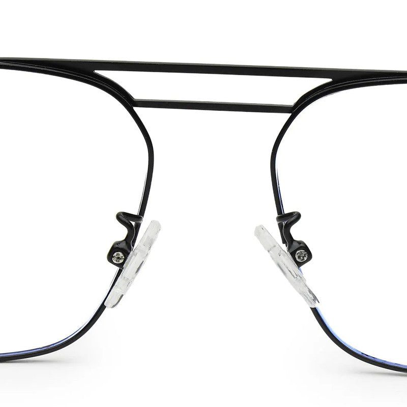 Neuron Black Medium Full Rim RECTANGLE Computer Glasses for Men & Women — Hashtag Eyewears