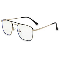 Neuron Black & Silver Medium Full Rim RECTANGLE Computer Glasses for Men & Women — Hashtag Eyewears