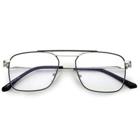 Neuron Black & Silver Medium Full Rim RECTANGLE Computer Glasses for Men & Women — Hashtag Eyewears