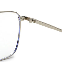 Neuron Black & Silver Medium Full Rim RECTANGLE Computer Glasses for Men & Women — Hashtag Eyewears