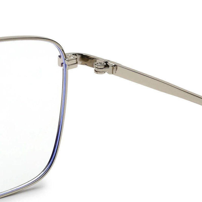 Neuron Black & Silver Medium Full Rim RECTANGLE Computer Glasses for Men & Women — Hashtag Eyewears