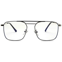 Neuron Black & Silver Medium Full Rim RECTANGLE Computer Glasses for Men & Women — Hashtag Eyewears