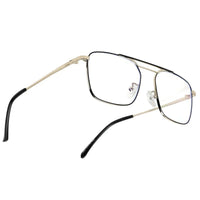 Neuron Black & Silver Medium Full Rim RECTANGLE Computer Glasses for Men & Women — Hashtag Eyewears