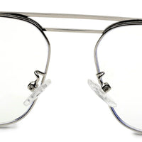 Neuron Black & Silver Medium Full Rim RECTANGLE Computer Glasses for Men & Women — Hashtag Eyewears