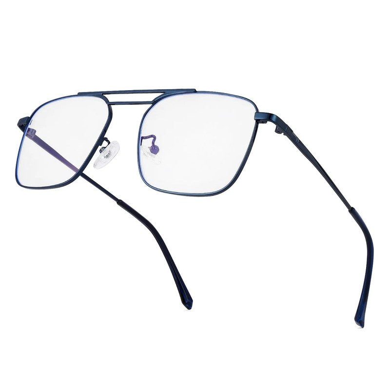 Neuron | Blue Medium Full Rim RECTANGLE Computer Glasses for Men & Women [Blue Block]