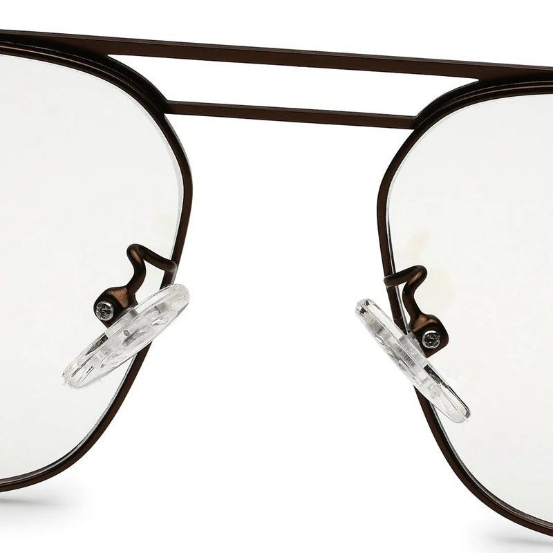 Neuron Brown Medium Full Rim RECTANGLE Computer Glasses for Men & Women — Hashtag Eyewears