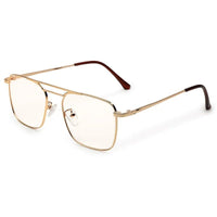 Neuron Golden Medium Full Rim RECTANGLE Computer Glasses for Men & Women — Hashtag Eyewears