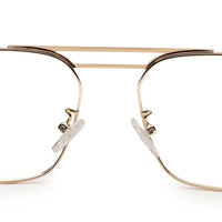 Neuron Golden Medium Full Rim RECTANGLE Computer Glasses for Men & Women — Hashtag Eyewears