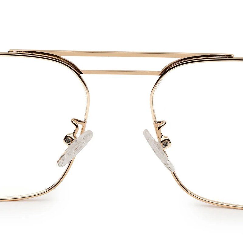 Neuron Golden Medium Full Rim RECTANGLE Computer Glasses for Men & Women — Hashtag Eyewears