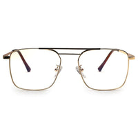 Neuron Golden Medium Full Rim RECTANGLE Computer Glasses for Men & Women — Hashtag Eyewears