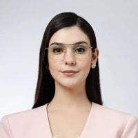 Neuron Golden Medium Full Rim RECTANGLE Computer Glasses for Men & Women — Hashtag Eyewears