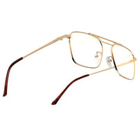 Neuron Golden Medium Full Rim RECTANGLE Computer Glasses for Men & Women — Hashtag Eyewears