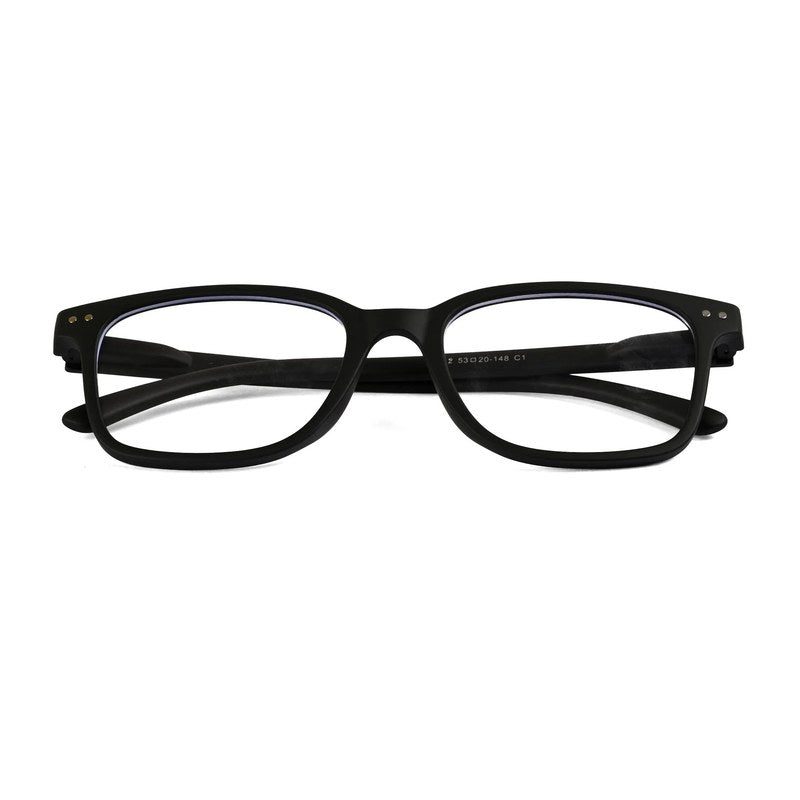 NexEye Black Medium Full Rim RECTANGLE Computer Glasses for Men & Women — Hashtag Eyewears