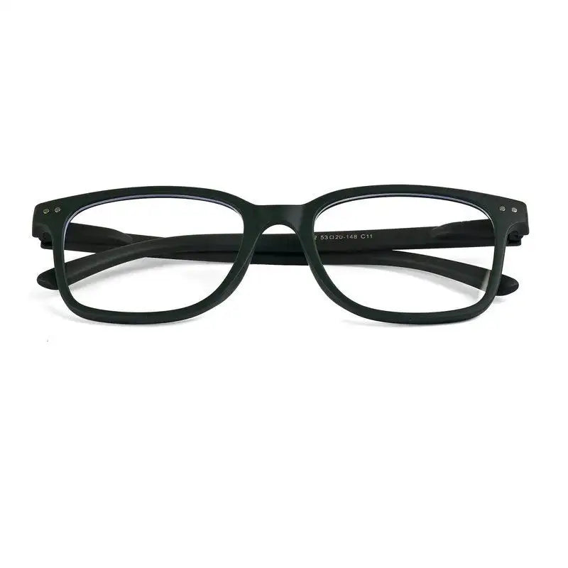 NexEye | Green Medium Full Rim RECTANGLE Computer Glasses for Men & Women [Blue Block]