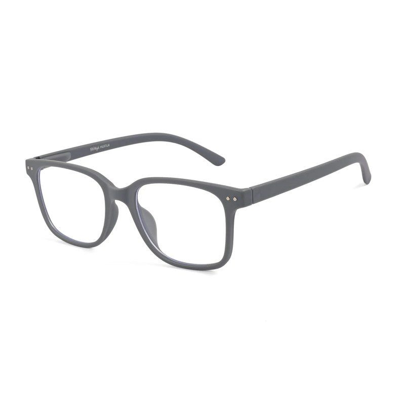 NexEye Grey Medium Full Rim RECTANGLE Computer Glasses for Men & Women — Hashtag Eyewears